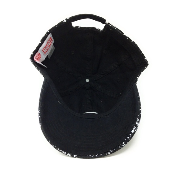 Punisher Logo - Heavy Wash Cotton Twill with Splatter Print - Black Dad Cap Buck - Picture 4 of 4